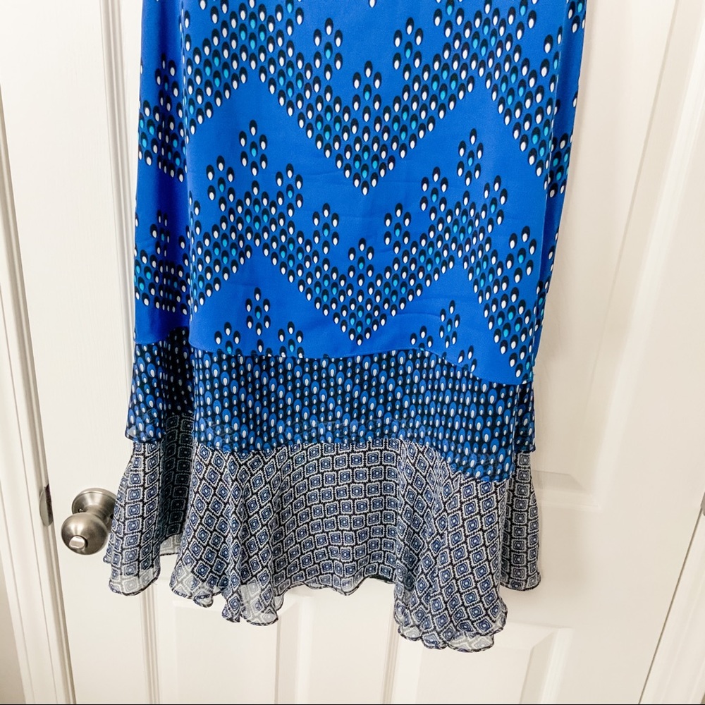 Diane Von Furstenberg Liza Silk Blend Blue Dress - Picture 4 of 5